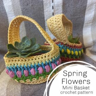 Spring Flowers mini basket  
