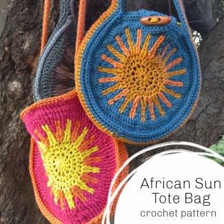 African Sun Tote Bag Crochet Pattern 