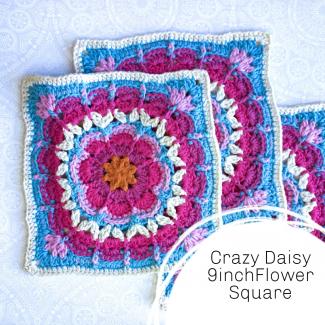 Large crochet square flower pattern 