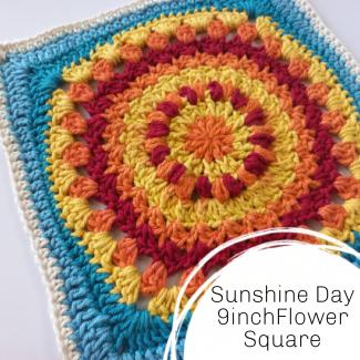 Sunshine day crochet square pattern cover image 