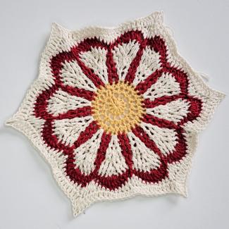 Crochet Hexagon Flower Granny Square Daisy Flower Square  
