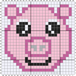 Crochet Pig Face Chart