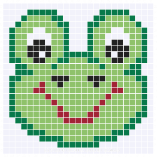 C2C Graph for Cute Frog Face