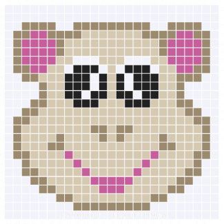 C2C Graph for Cartoon Monkey 