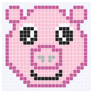 C2C Graph for Cute Little Pig Face 