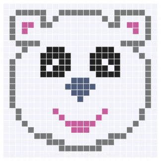 C2C Crochet Graph - Baby Polar Bear 