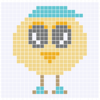 C2C Graph for Baby Boy Chicken Crochet pattern 