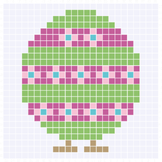 C2C Graph for Easter Egg with chicken legs pattern 