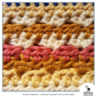 Crochet stitch pattern diagram for 3HDC, HDC Alternative Rows 