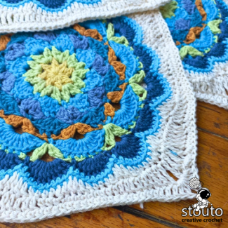 Detailed crochet flower blanket pattern
