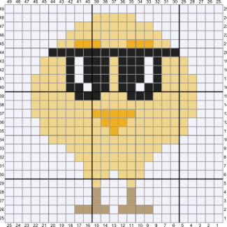 Cute Cool Baby Chicken C2C Graph and Pattern