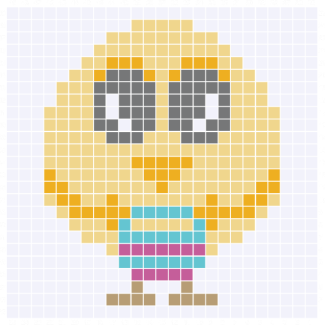 Cute Baby Chicken with Basket C2C Graph and Pattern 