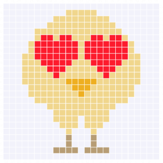 C2C Crochet Pattern - Cute Baby Chicken in Love 