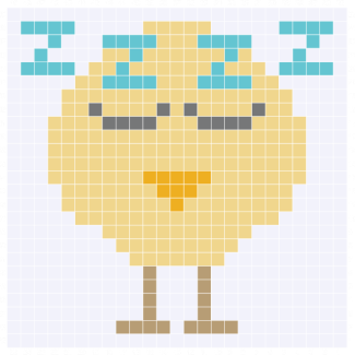 Cute Baby Chicken Sleeping C2C Graph and Pattern 