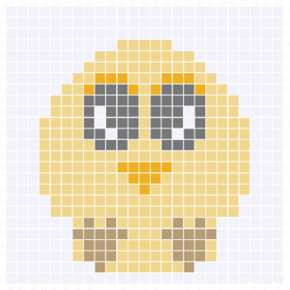 Cute Baby Chicken Sitting Down C2C Graph and Pattern 