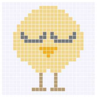 Cute Shy Little Baby Chicken C2C Graph and Pattern 
