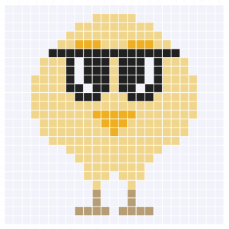 Cute Cool Baby Chicken C2C Graph and Pattern 