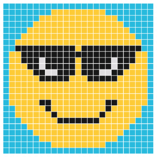 C2C Crochet Emoticon Cool Shades Face Graph and Pattern 