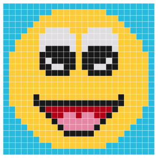 C2C Crochet Emoticon Happy Face Graph and Pattern 
