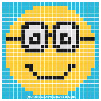 C2C Crochet Emoticon Smart Face Graph and Pattern 