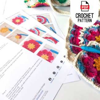 Easy to follow crochet pattern with row by row photographs