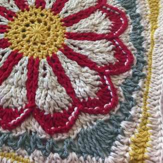 Large Granny Square Blanket Square