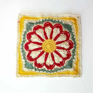 Large Granny Square Flower Tutorial