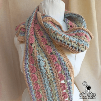 Boho Floral Crochet Scarf – Free Pattern