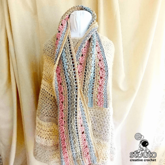 Boho Style Floral Crochet Scarf Pattern