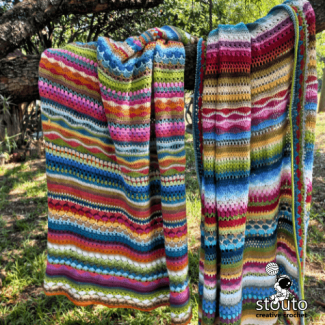 Beginner friendly crochet stitch sampler blanket pattern
