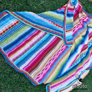 Free ripple afghan pattern with classic wave crochet design