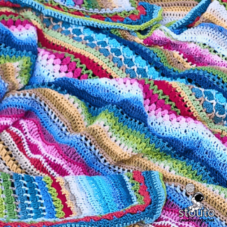 Multi rows sampler afghan pattern free with decorative crochet stitches
