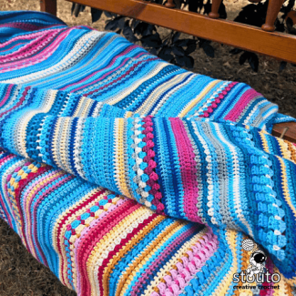 Temperature blanket crochet beginner teaser with simple stitches and layout