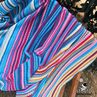Temperature blanket yarn color palette for a 365 day crochet blanket