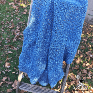 Versatile crochet block stitch blanket with adjustable size by adding rows