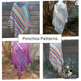 Crochet poncho patterns in lightweight and chunky styles