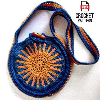 African Sun modern canteen crochet bag patterns, easy to follow crochet pattern