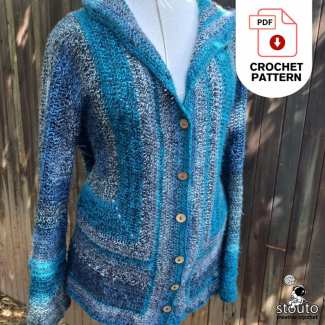 Free crochet jacket pattern, warm cozy easy reszing