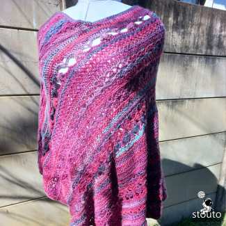 Sunkissed colorful textured crochet poncho