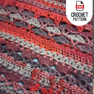 Women’s crochet poncho pattern keeps construction simple