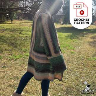 Copy winter jacket with hood, free crochet pattern