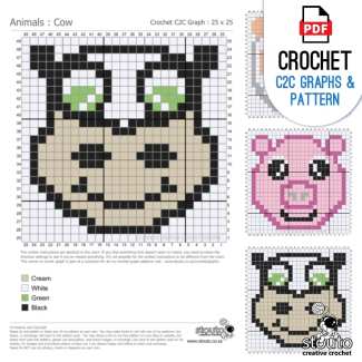 collection of Animals C2C Afghan Squares!