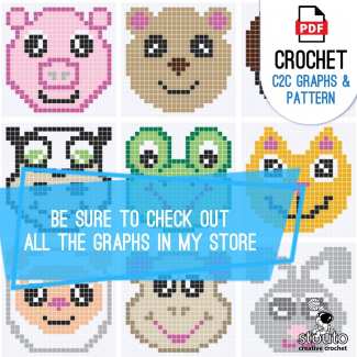 collection of Animals C2C Afghan Squares!