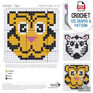 Wild Animals C2C Afghan Squares 