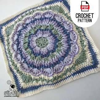 Statement Floral Granny Square Crochet Pattern