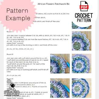 Large Crochet Flower Square Pattern for Blankets