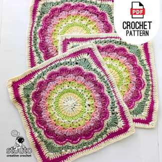 Protea Blanket Square Free Crochet Pattern