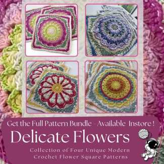 Large Crochet Flower Square Protea Pattern