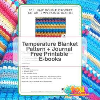 Weather tracking journal used to record daily temperatures for crochet temperature blanket planning