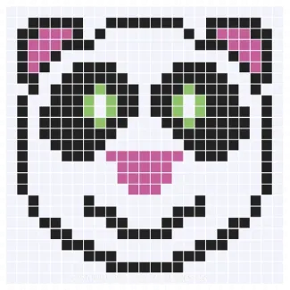 Panda Bear Corner-to-Corner Crochet Graph